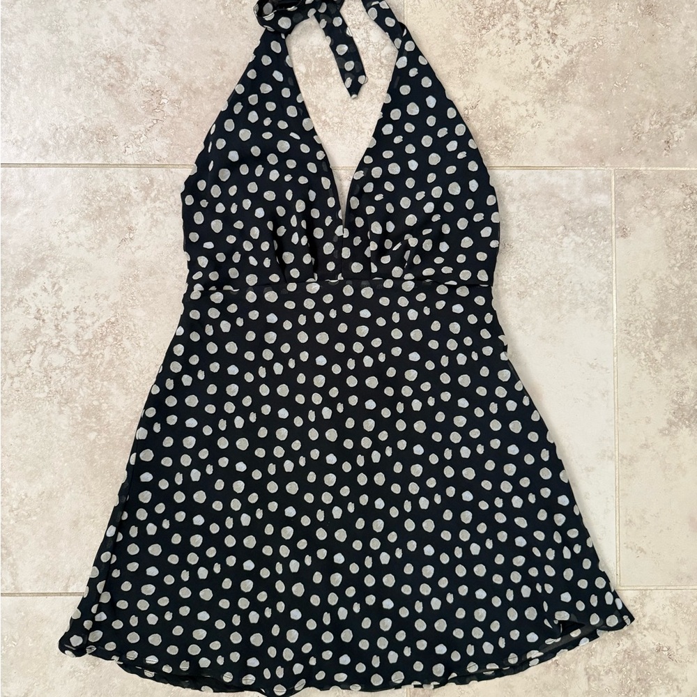 F21 Polka Dot Halter Dress